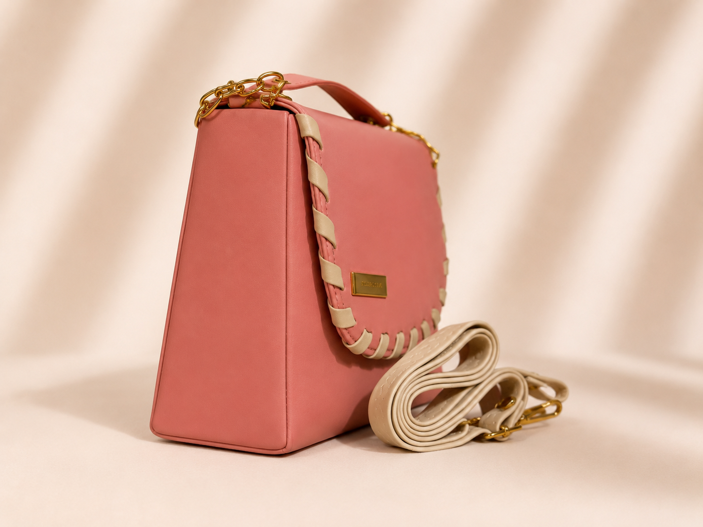 NAYARA Pink Women's Handbag | Premium Leatherette Shoulder & Crossbody Bag | Stylish Everyday Purse